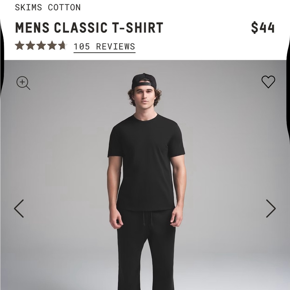 NWT—SKIMS MENS CLASSIC T-SHIRT in LARGE